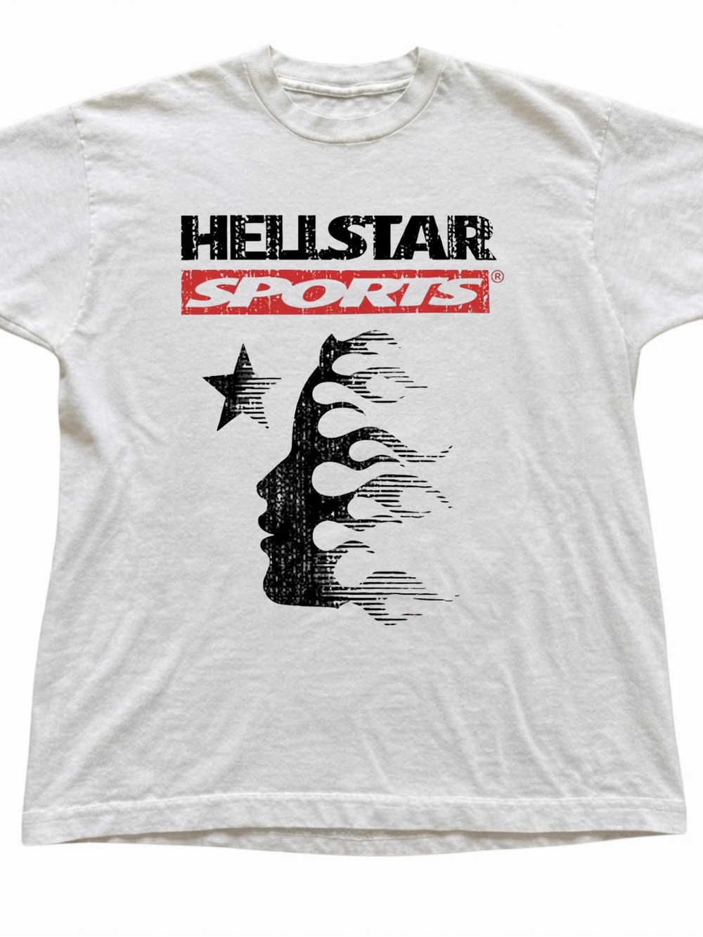 Flame Profile Star Graphic Casual Cotton Gildan T-Shirt
